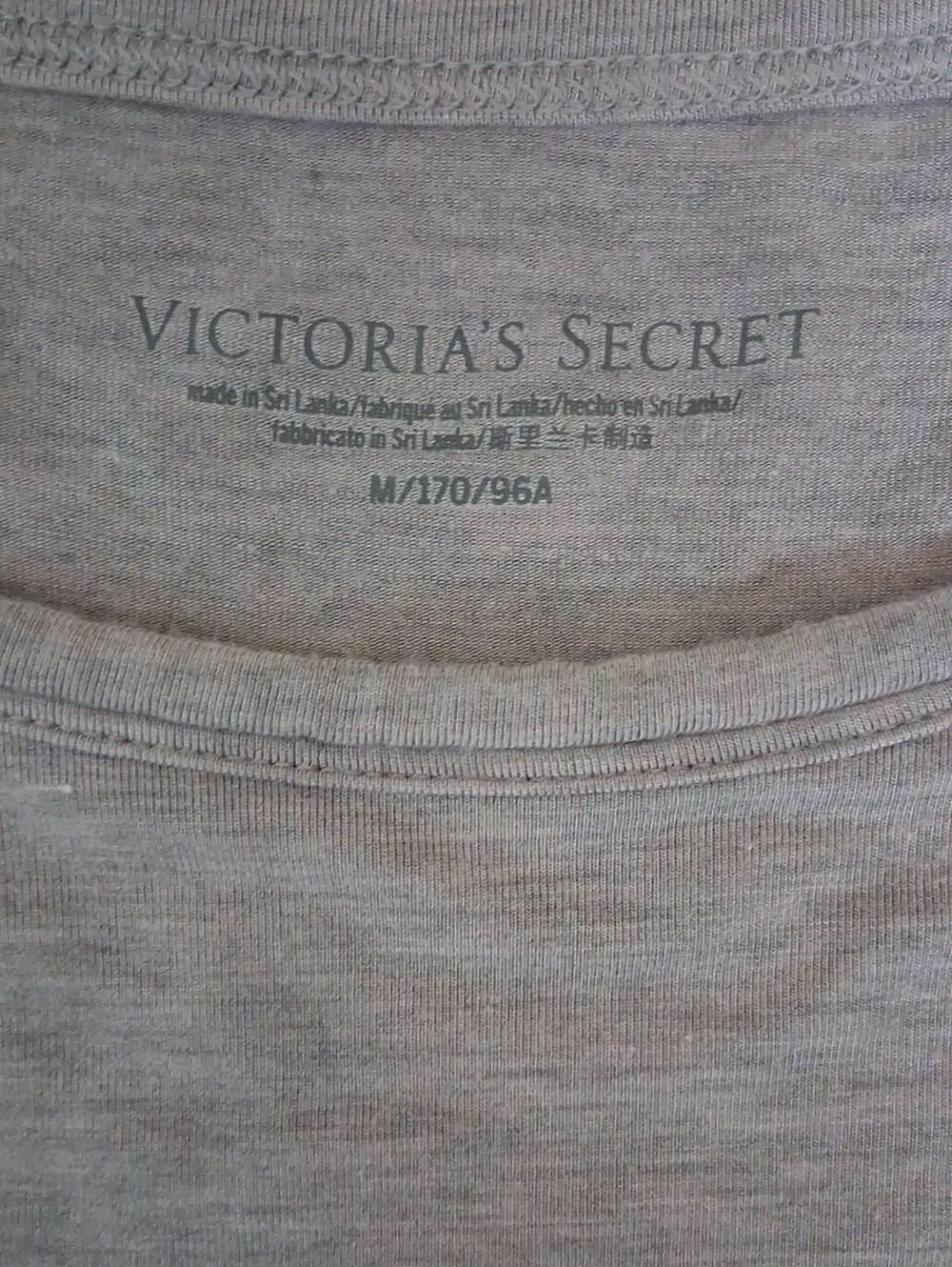Victoria's Secret Women's Knot-Front Wrap Short Sleeve Top in Light Gray Medium - Picture 14 of 14